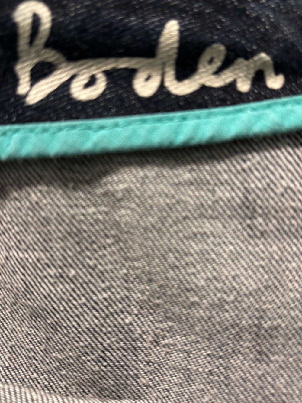 Boden Dark Indigo Denim A-Line Skirt. Functional pockets. Zipper back. Size 16. - Picture 5 of 7